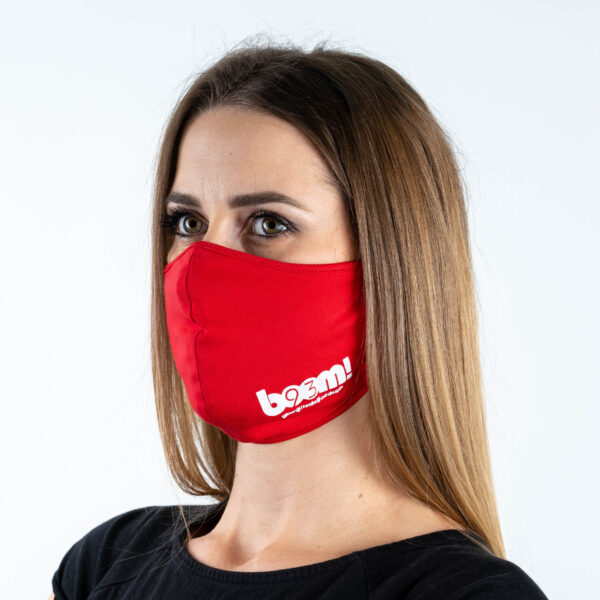 Crvena maska sa printom Boom93 1